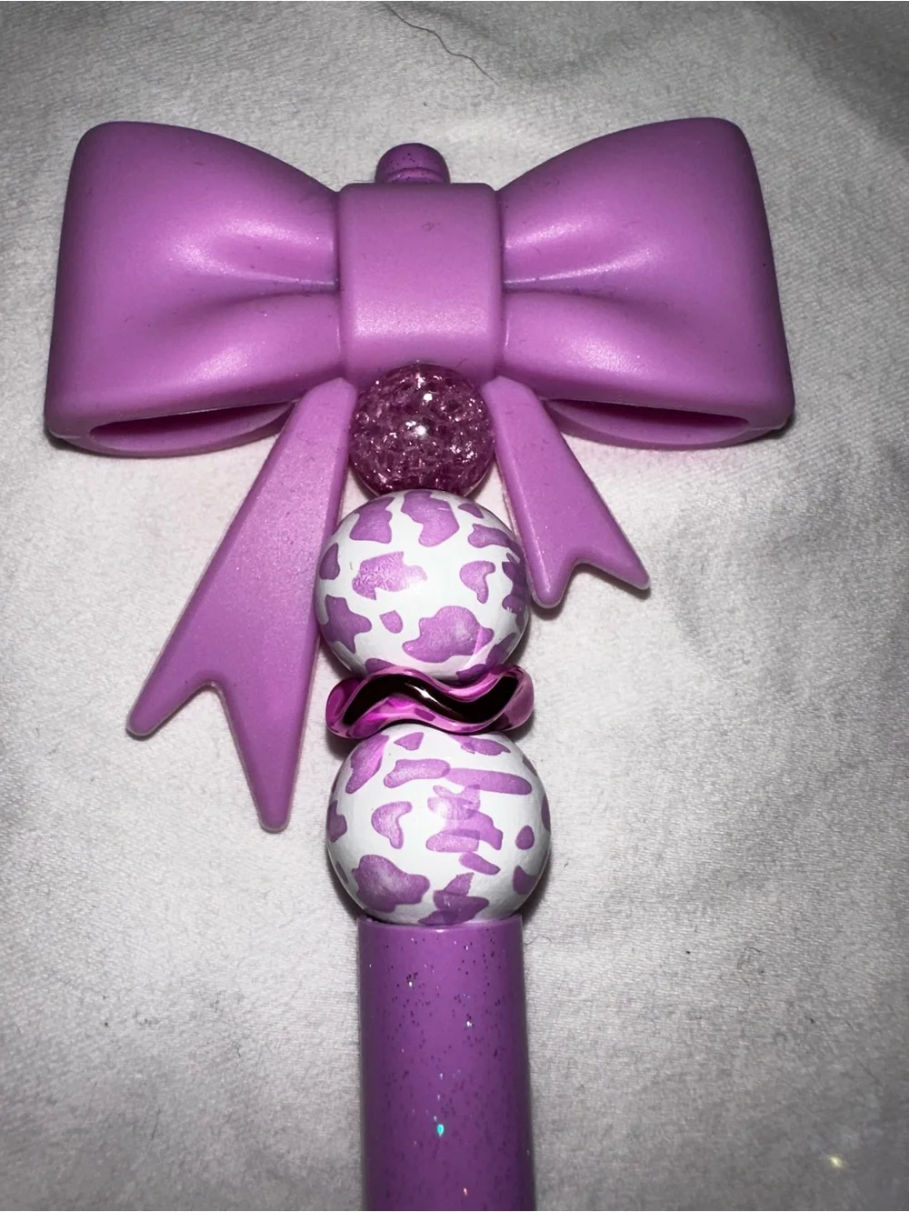 Set of Decorative Purple Bow Ballpoint Pens